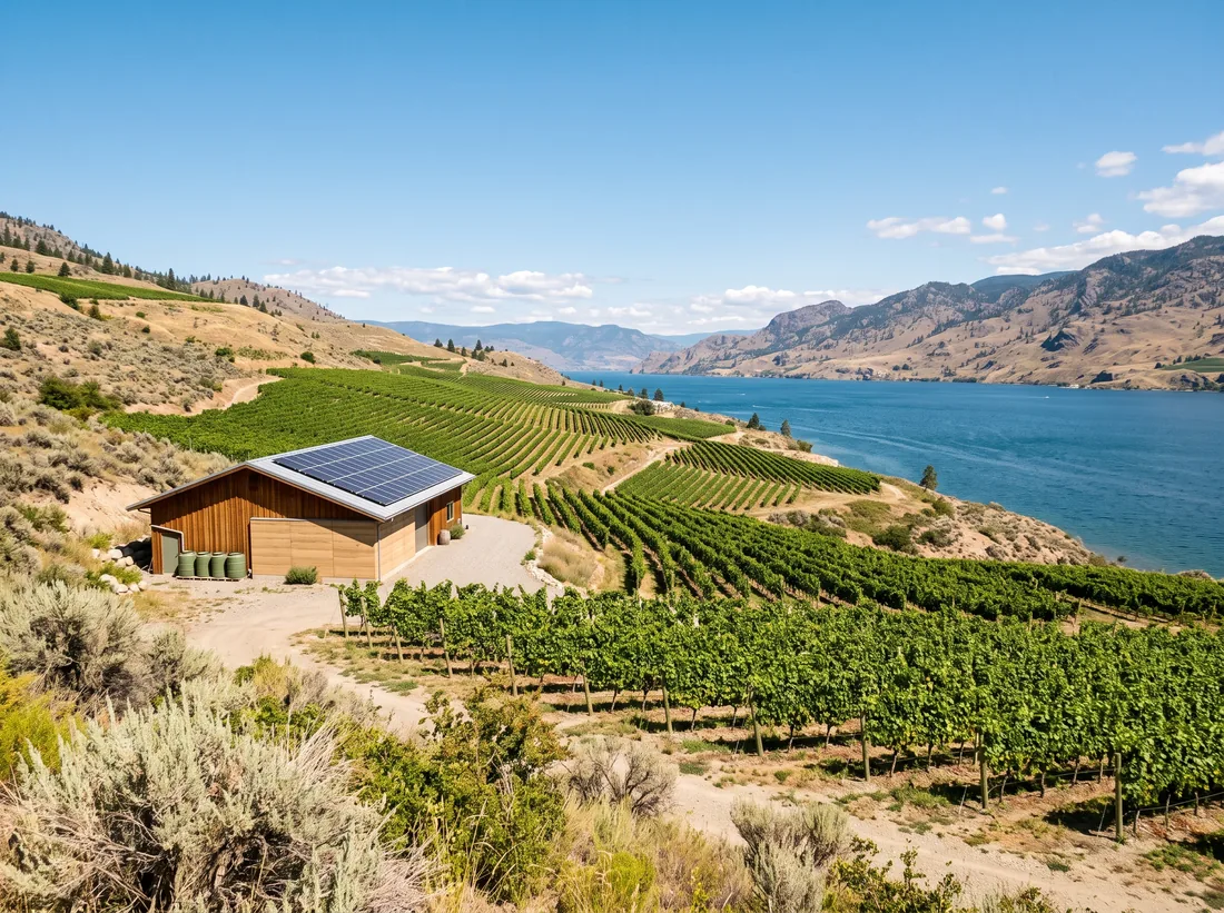 Solar panels on a property in the Penticton area